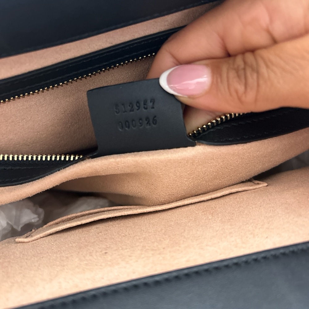 Gucci Black and Red Tote with Gold Chain - Picture 7 of 8